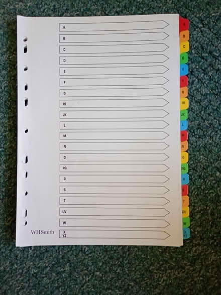 Photo of free A-Z Dividers (Carrington M31) #1