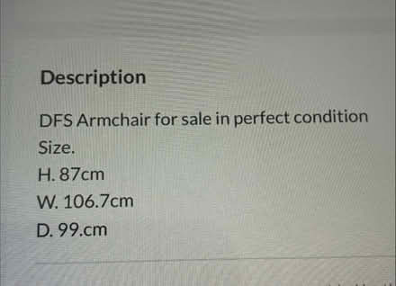 Photo of free Leather armchair (Sandyford) #4