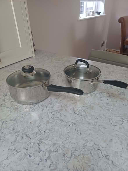 Photo of free 2 good sized saucepans (Abbeydale Park S17) #1