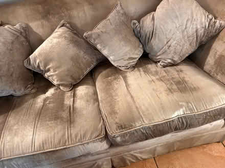 Photo of free Laura Ashley velvet sofa no rips no stains 170cms long 90cm (Finchingfield CM7) #4
