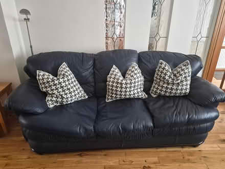Photo of free 3-Seater Leather Sofa (Castleknock, Dublin 15.) #1