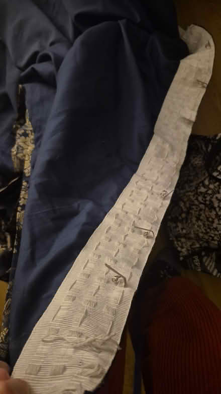 Photo of free Hooked blue / gold curtains (Streatham) #1