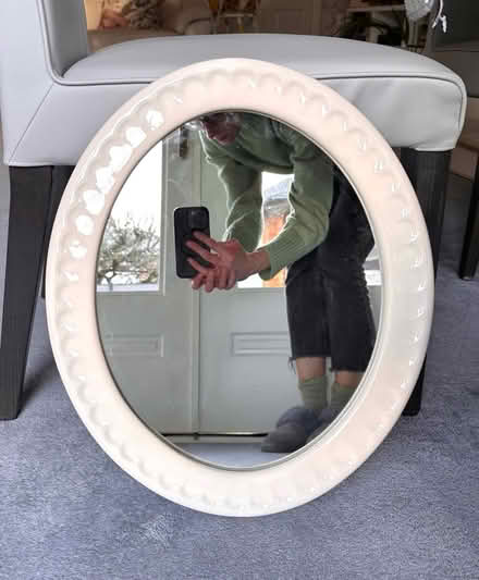 Photo of free Cream porcelain mirror (Prescot) #3