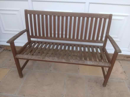 Photo of free Wooden garden bench (Mile House TS19) #1