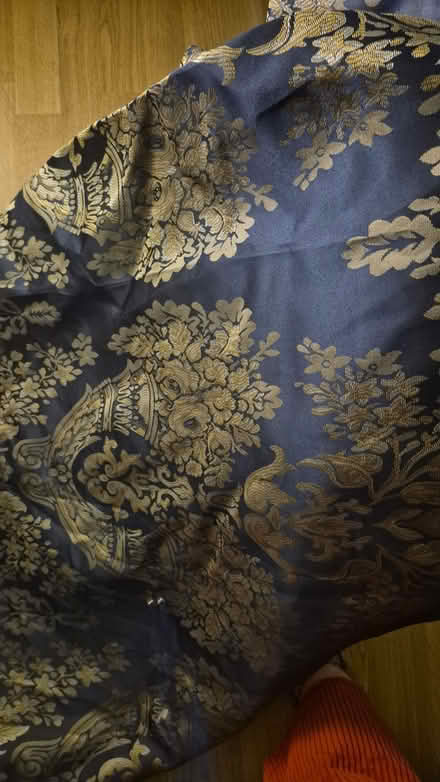 Photo of free Hooked blue / gold curtains (Streatham) #2