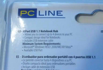 Photo of free PC LINE 4 port USB 1.1 notebook hub (Monkmoor SY2) #2