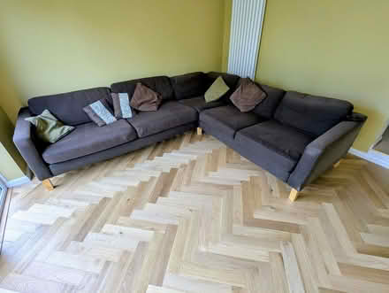 Photo of free Large brown corner sofa (Kennington OX1) #1