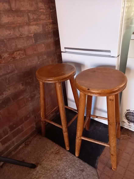 Photo of free 2 wooden stools (Wildwood ST17) #1