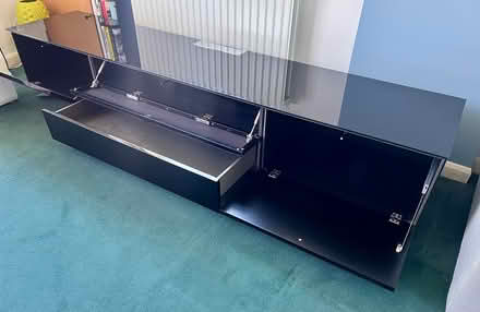 Photo of free hülsta black glass tv unit stand (Henley on Thames RG9) #2
