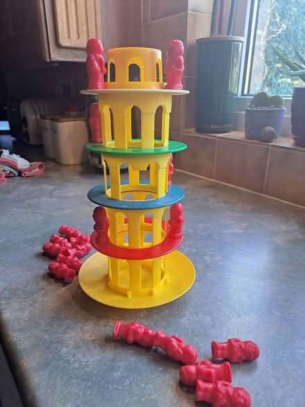 Photo of free Leaning tower balancing toy with 17 tourists (Yaxley) #1