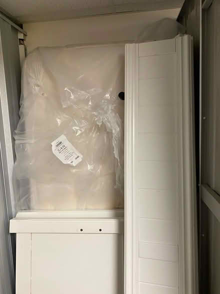 Photo of free Single bed + mattress Aspace white wood (Barons Court W14) #1