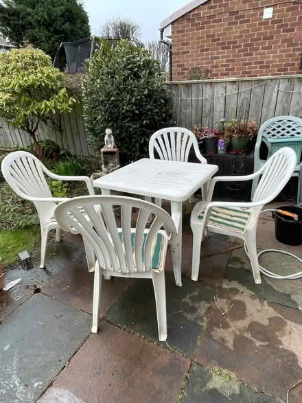 Photo of free Patio Set - table and four chairs (Whitley Bay NE26) #1