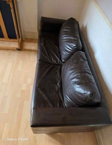 Photo of free Leather Couch (Southport PR9) #1