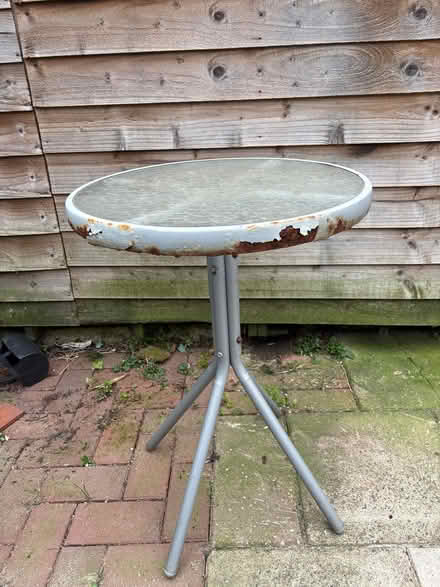 Photo of free Weathered garden table - good fixer upper (Balham SW12) #1