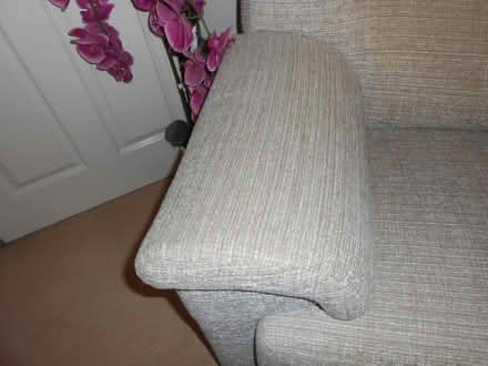 Photo of free G plan 3 seater Beige fabric sofa (Chesfield SG1) #1