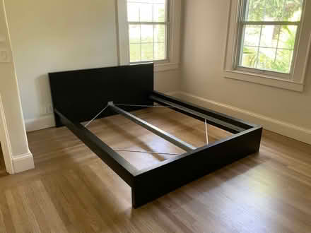 Photo of free Queen Bedframe (slats not included) (Palo Alto - University South) #2