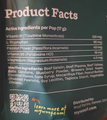 Photo of free Calming treats for dogs (SR, Bret Harte, near Jackson's) #2