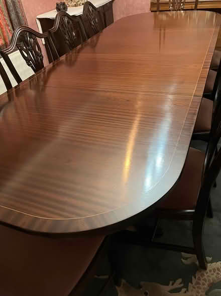 Photo of free 11’ dining table + 10 chairs (Otford) #1