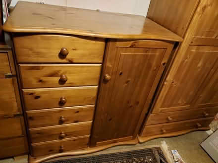 Photo of free Solid Pine Wardrobe, Chest & Mirror (Barnes Close DT10) #4