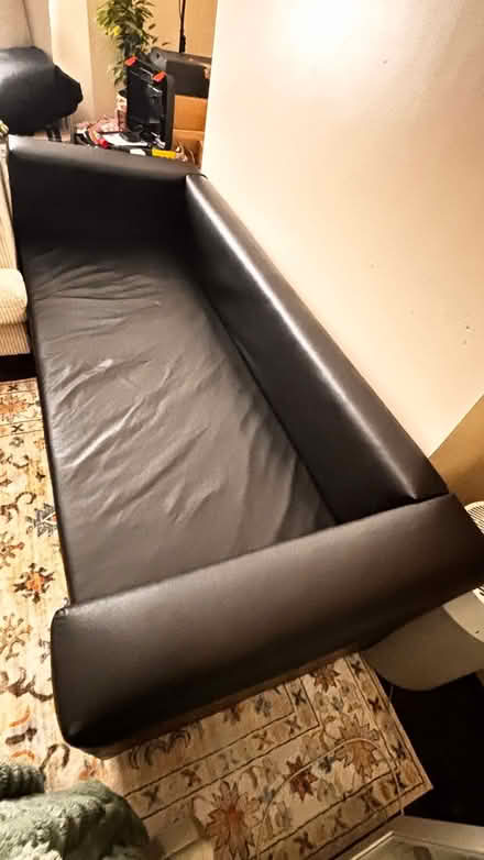 Photo of free Black Faux Leather sofa (NW10) #2
