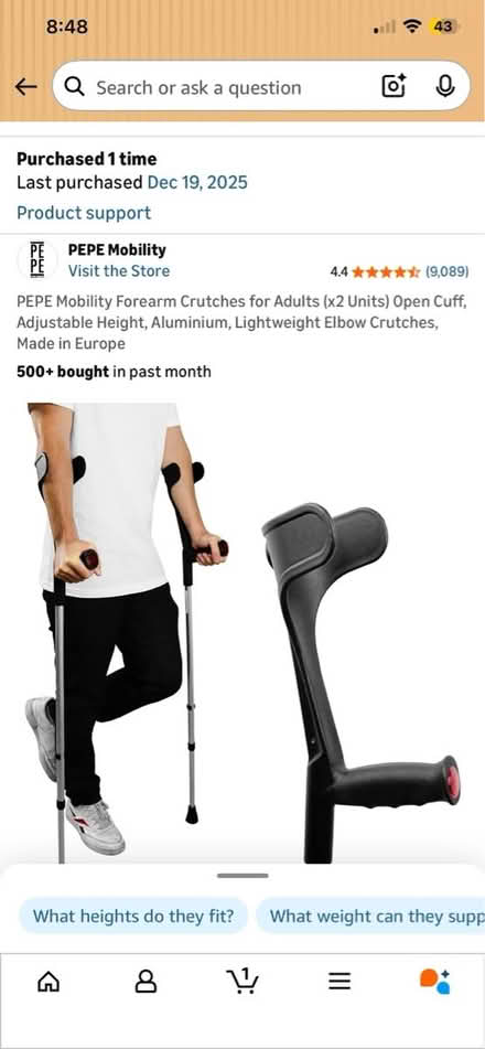 Photo of free Crutches (San Rafael) #1