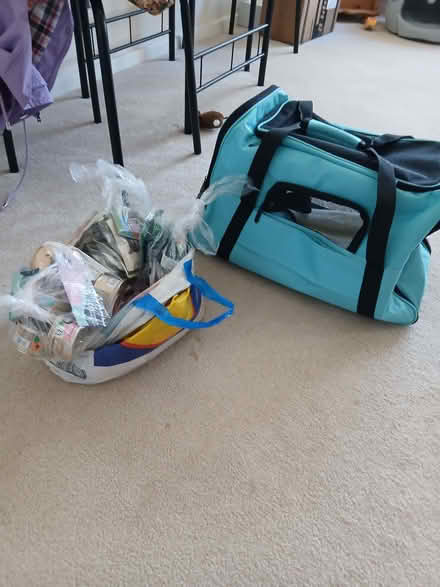 Photo of free Cat carrier & lots of cat food (Bournemouth BH1) #1