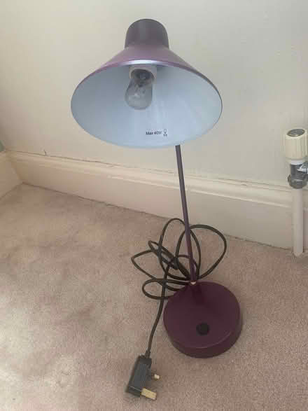 Photo of free Small purple lamp (Newport pagnell MK16) #2