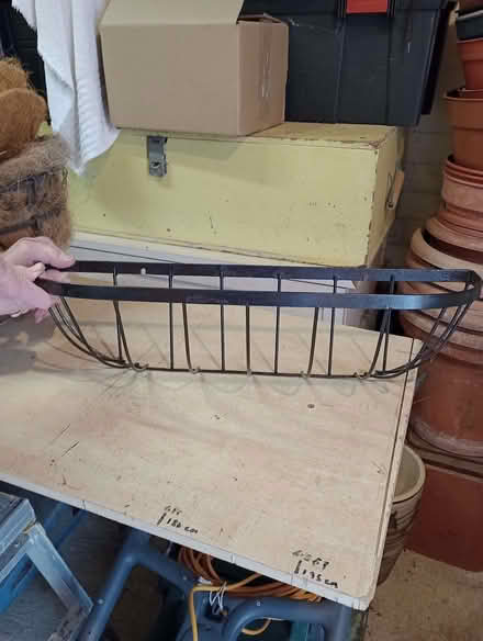 Photo of free Black metal wall mounted flower trough (Lower Earley RG6) #1