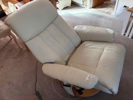 Photo of free Recliner chair - leather peeling (Lyneham SN15) #2