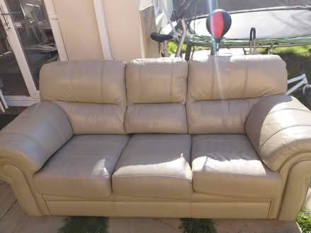 Photo of free 3 seater Italian leather sofa (Handsworth S13) #2
