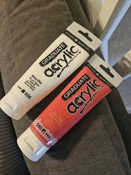 Photo of free White and red acylic paint (Kingswood BS15) #1