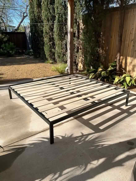 Photo of free King size raised bed frame (Near Love Field) #1