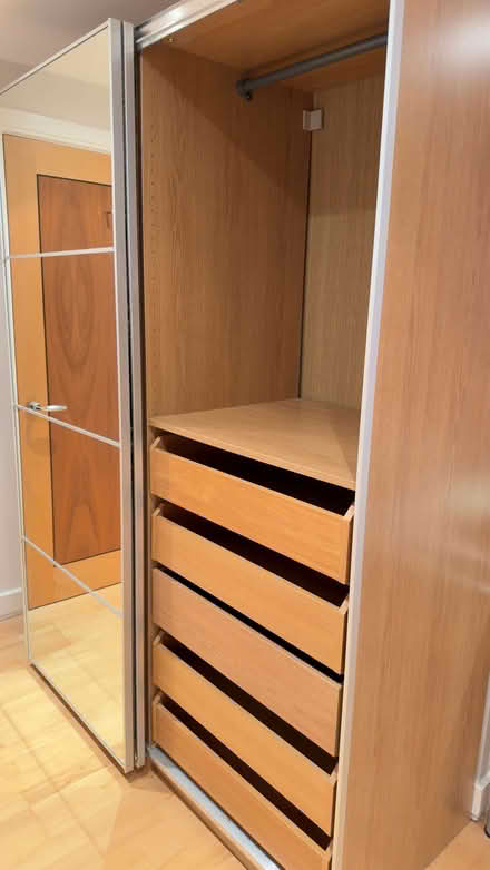 Photo of free IKEA PAX MALM double wardrobe with mirror sliding doors (Clerkenwell WC1X) #2