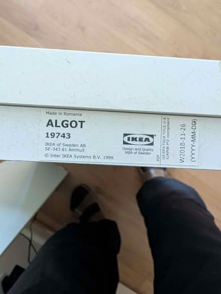 Photo of free Ikea Algot on wall shelf (Bear Flat) #2