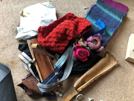 Photo of free Zips, fabric +knitted bits, leather (Dublin 18) #1