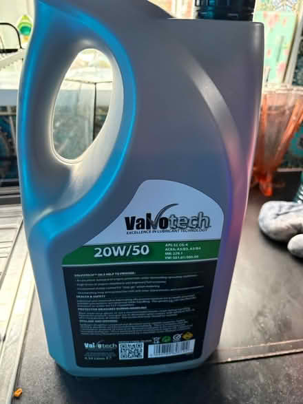 Photo of free Valvotech 20w/50 mineral oil 5ltrs (Windsor SL4) #1