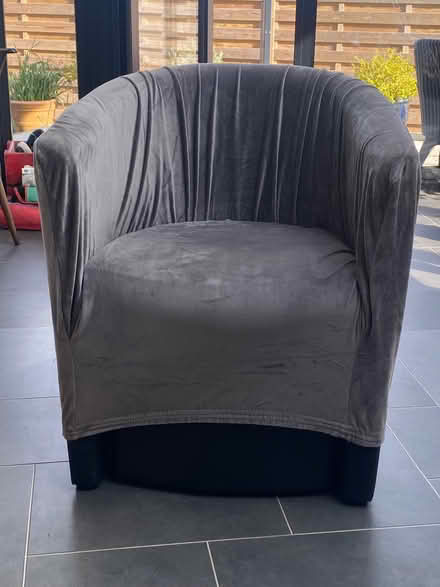 Photo of free Small tub chair with grey cover (Old Colwyn LL29) #1
