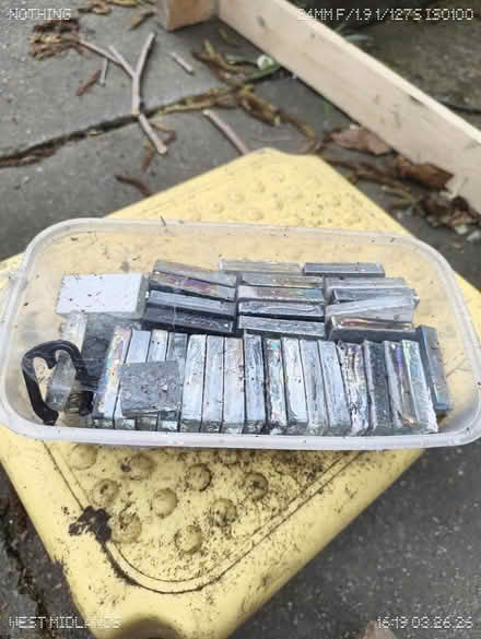 Photo of free Silver shiny mosaic small tiles (WV4 parkfields) #1