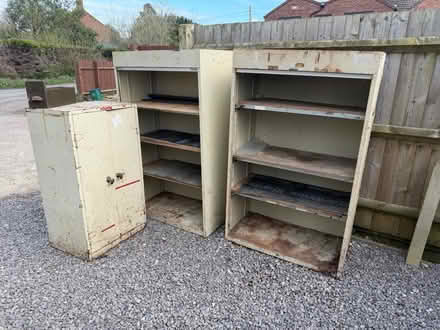 Photo of free Metal storage cabinets (Hayden, cheltenham) #1