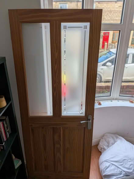 Photo of free Wooden door with glass panels (Fairfield LA1) #1