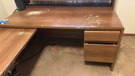 Photo of free Desk plus bridge and top shelf (Near Coolidge & Wattles) #1