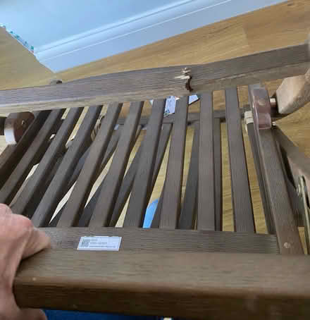 Photo of free Wooden garden chair NEW (N11 Bounds Green) #3