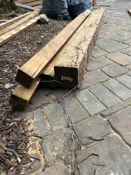Photo of free cedar scrap wood, fence wood (Tenleytown) #3
