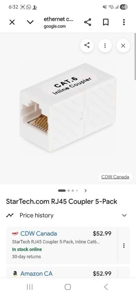 Photo of Ethernet Cable/ Coupler (Confederation) #2