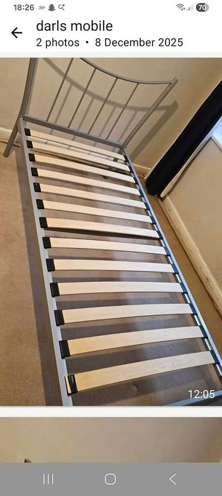 Photo of free Single bed with metal frame (Poole) #1