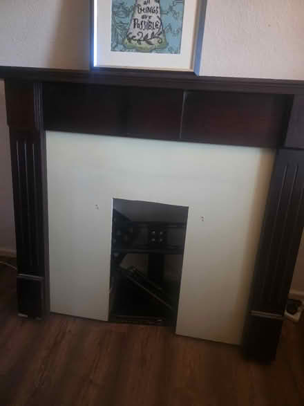 Photo of free Wooden fire surround/mantlepiece (Highfields Stafford) #1