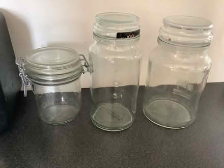 Photo of free Glass coffee/ storage jars (Croydon) #1