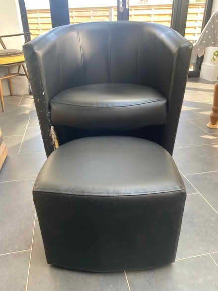 Photo of free Small tub chair with grey cover (Old Colwyn LL29) #2