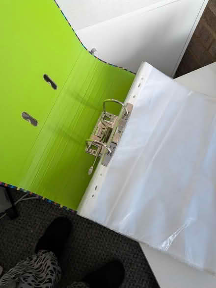 Photo of free Lever arch folder with 100+ plastic pockets (Sundon Park LU3) #1
