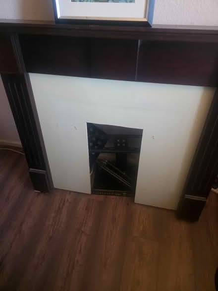 Photo of free Wooden fire surround/mantlepiece (Highfields Stafford) #3